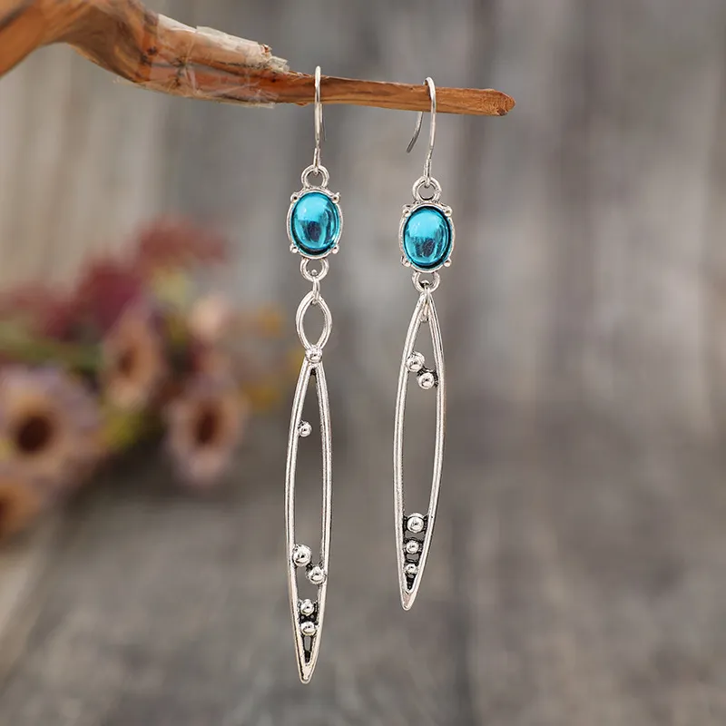 Alloy Rhinestone Asymmetric Earrings, image 3