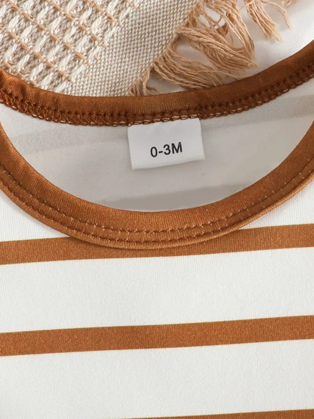 Children's Striped Bodysuit and Overalls Set, image 4