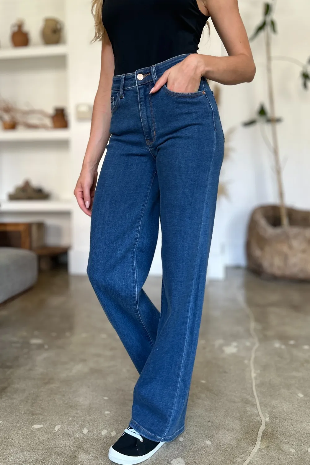 Full Size High Rise Straight Jeans, image 5