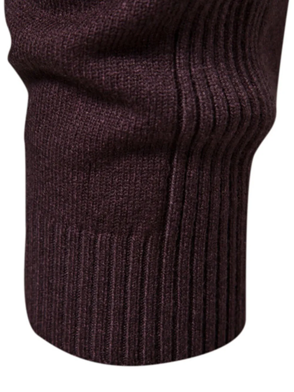 Men's Mock Neck Long Sleeve Sweater, image 5