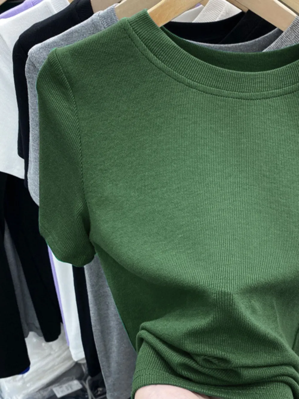 Crew Neck Short Sleeve T-Shirt, image 9