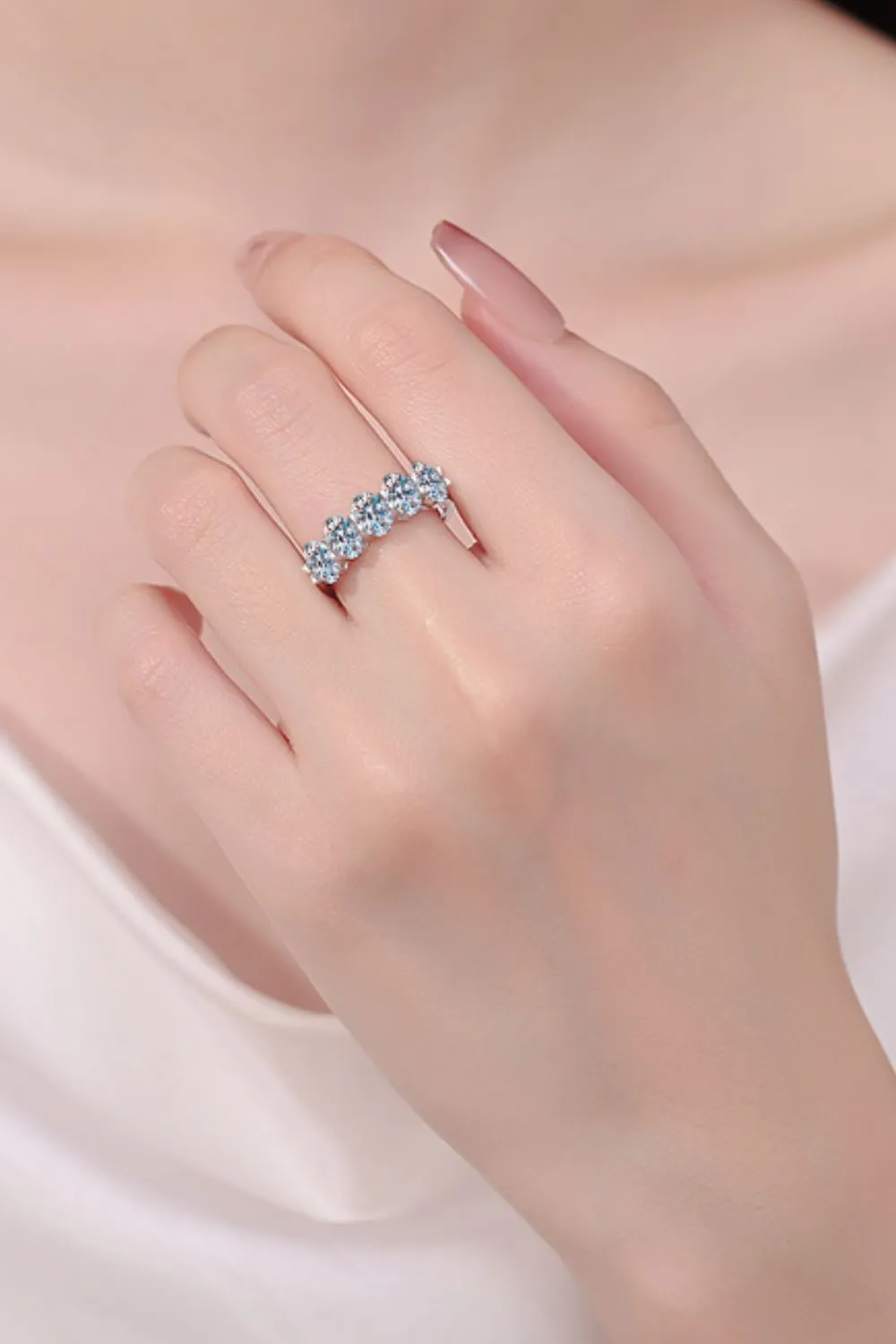 2.5 Carat Moissanite 925 Sterling Silver Ring, image 5