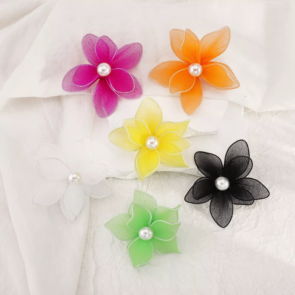 Flower Pearl Stud Earrings, image 7