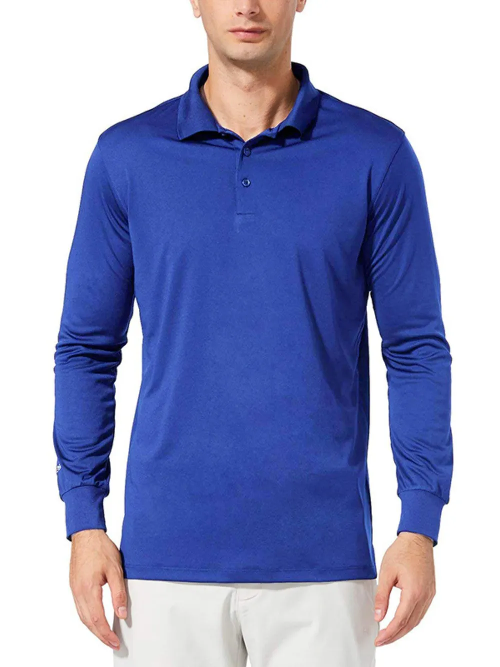 Long Sleeve Collared Neck Polo Shirt, image 6