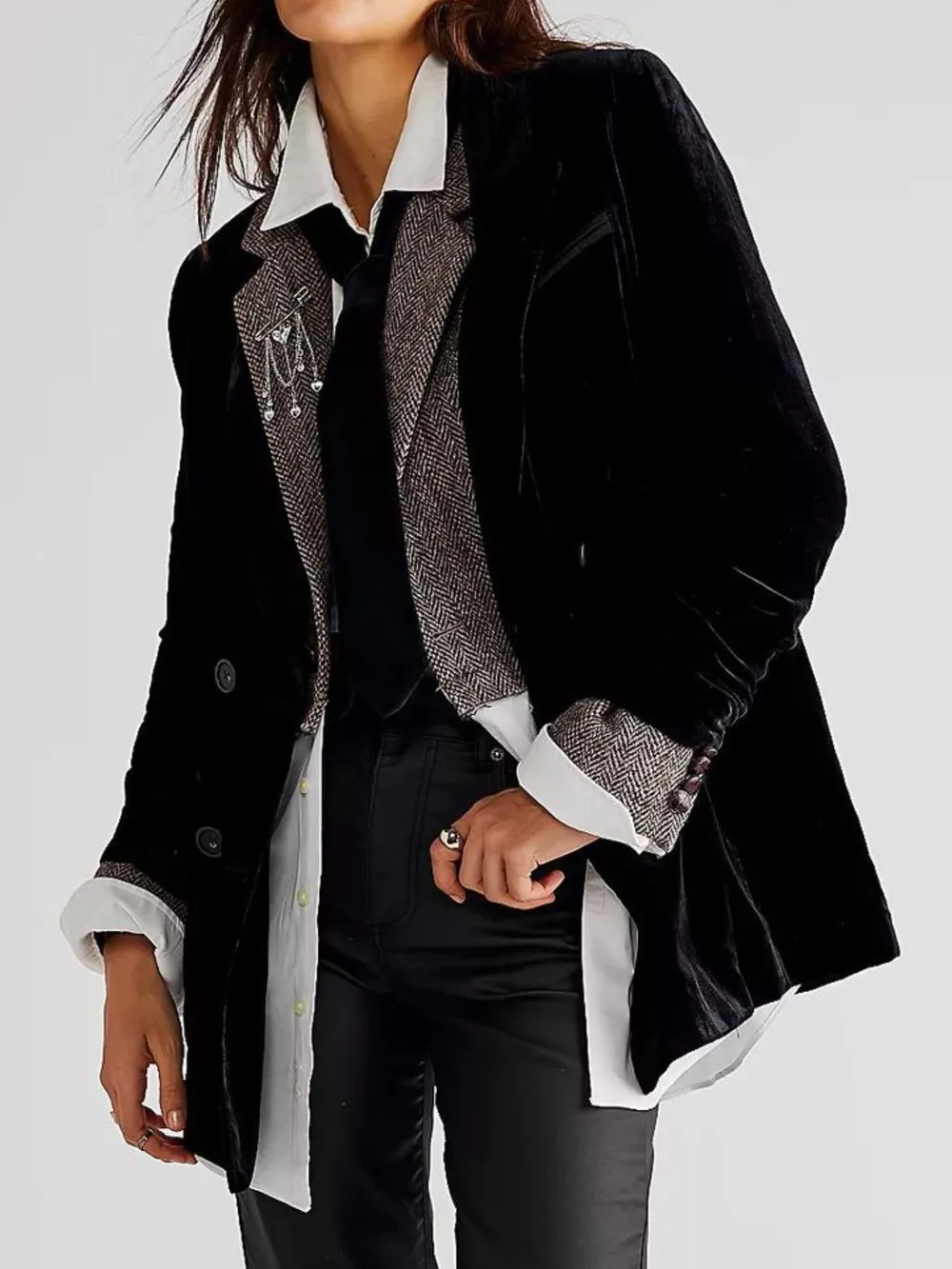 Lapel Collar Button Up Blazer, image 9