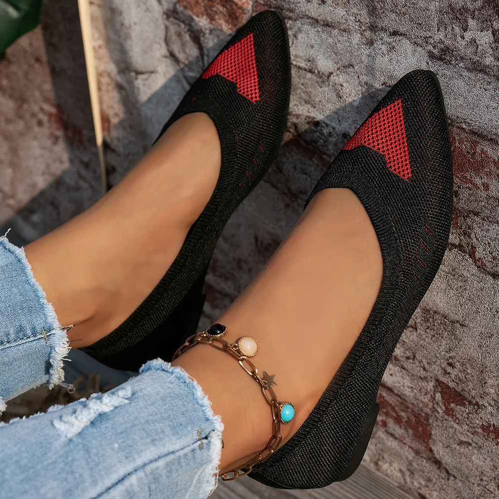 Mesh Point Toe Flat Slip-Ons, image 2