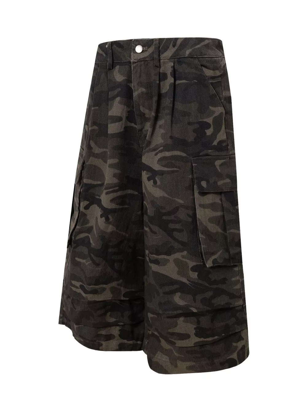 Men's Camouflage Wide-Leg Cargo Capris, image 2