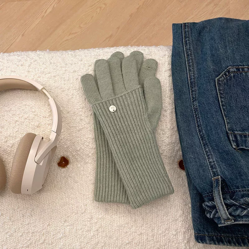 Ribbed Knit Touchscreen Gloves, image 9