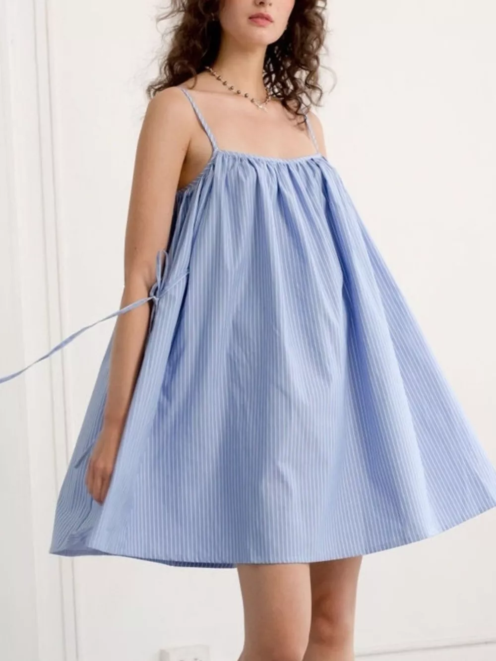 Polka Dot Spaghetti Strap Mini Dress, image 6