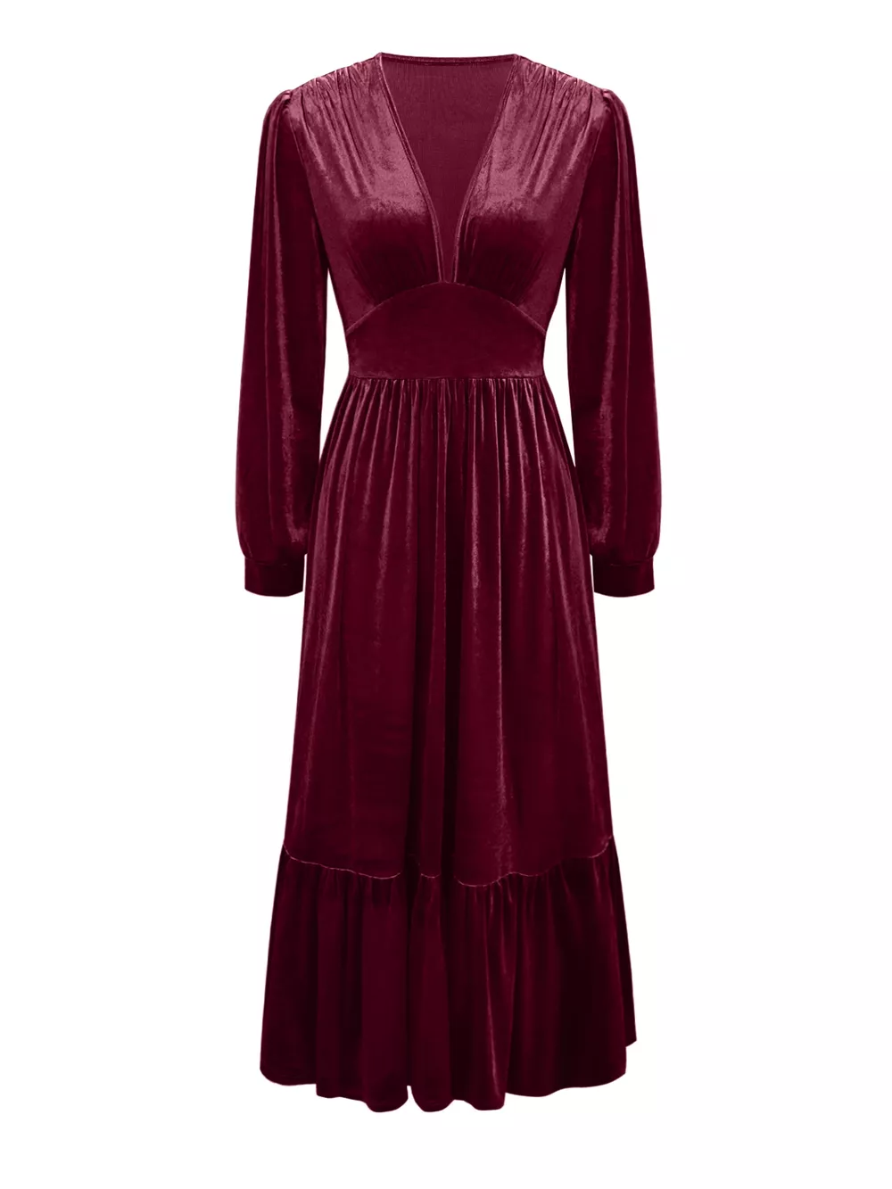 Ruffled Hem Long Sleeve Dress, image 9