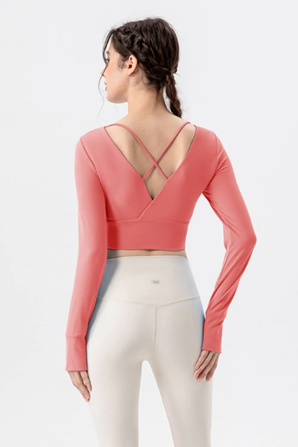Square Neck Crisscross Active T-Shirt, image 12