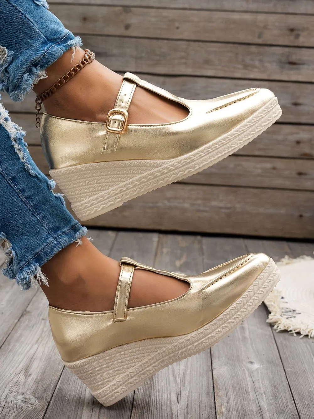 Point Toe Wedge Loafers, image 4