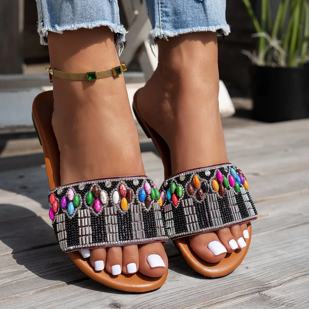 Open Toe Flats Sandals, image 4