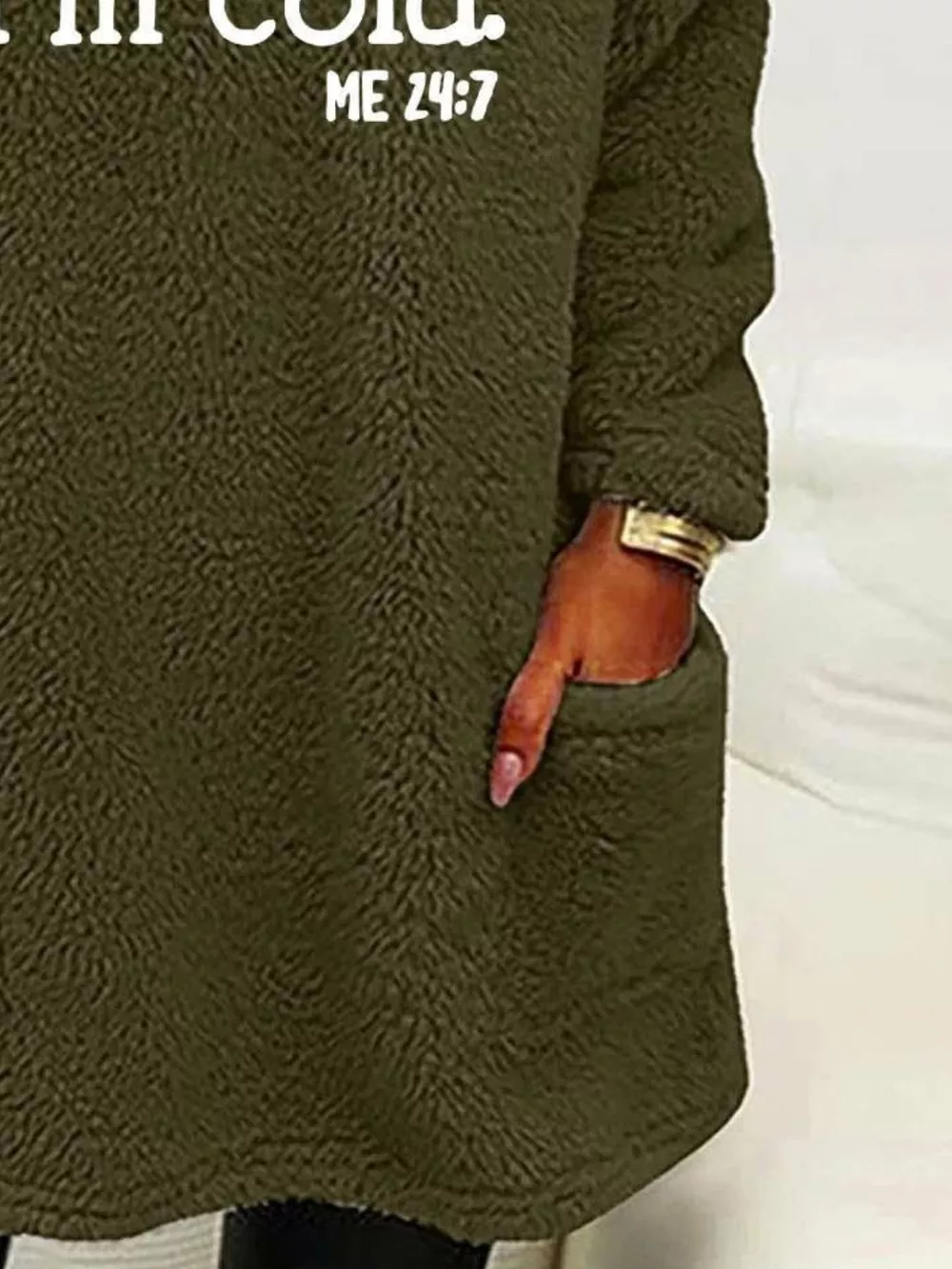 Full Size Letter Long Sleeve Fleece Sweatshirt Plus Size, image 8