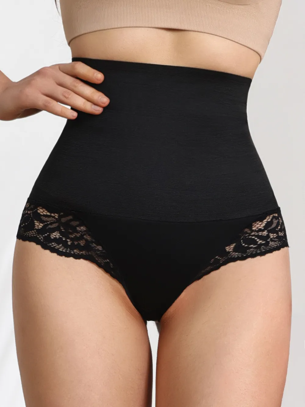 Lace Detail High Waist Shaping Panty, image 2