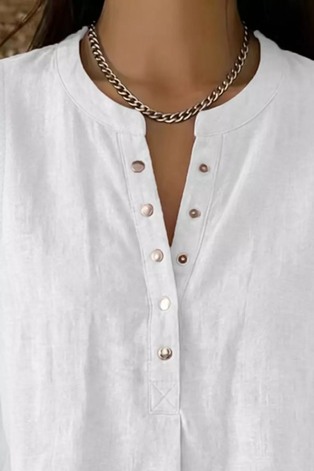 Snap Down Sleeveless Top, image 4