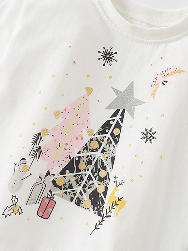 Children's Christmas Tree Graphic Long Sleeve T-Shirt, image 3