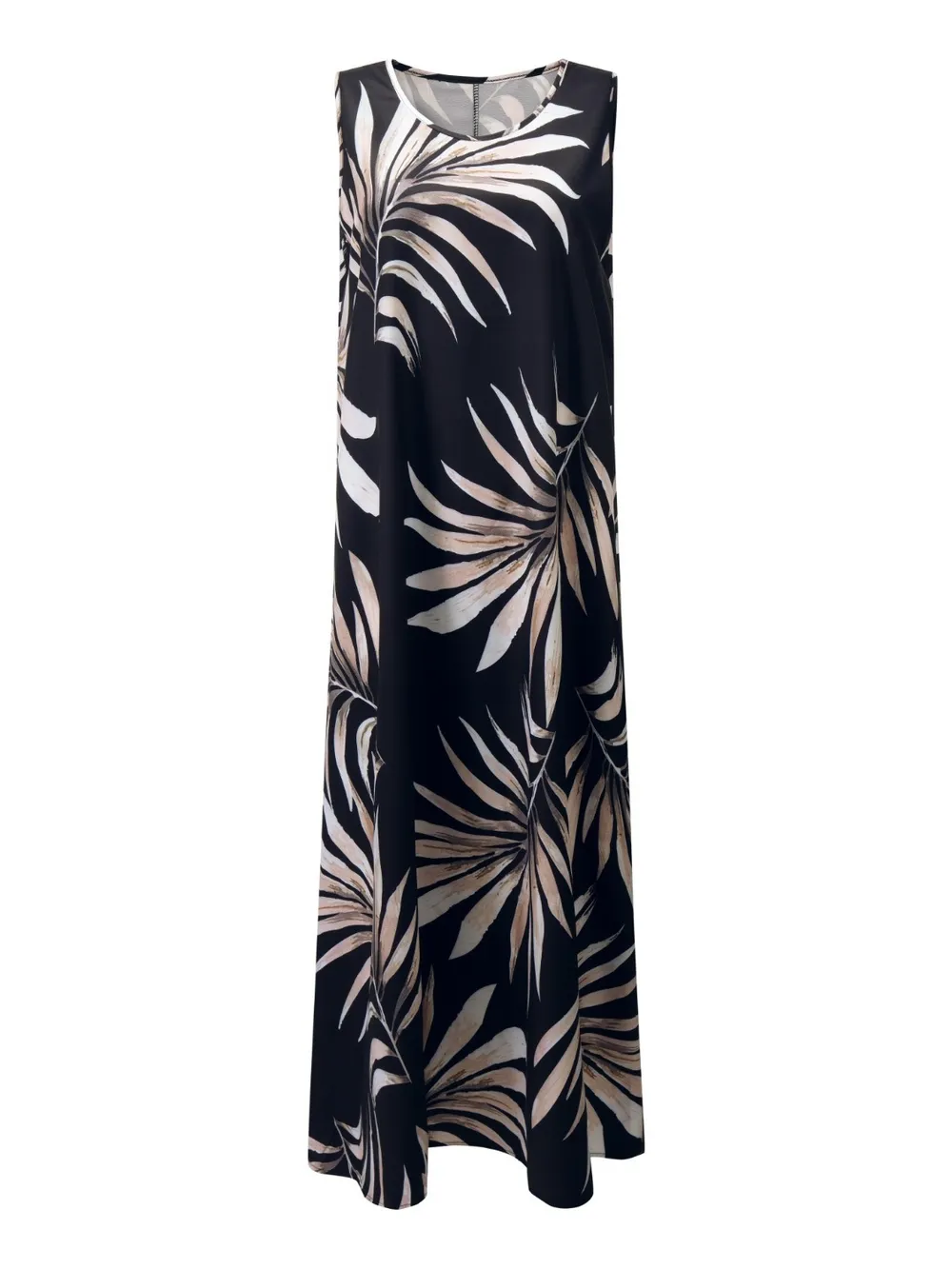 Printed Round Neck Mini Tank Dress, image 11