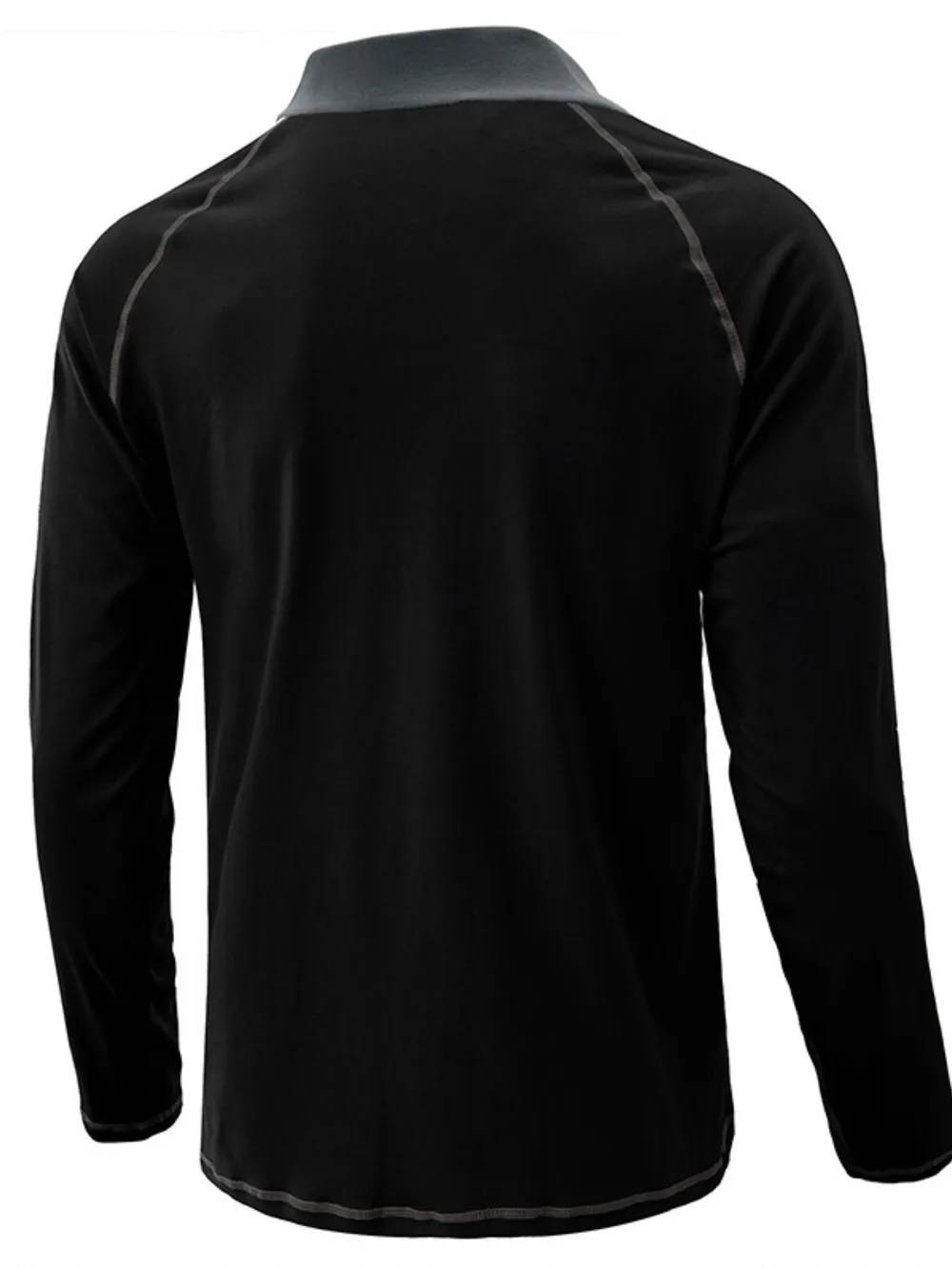 Men's Contrast Collar Long Sleeve Polo Shirt, image 4