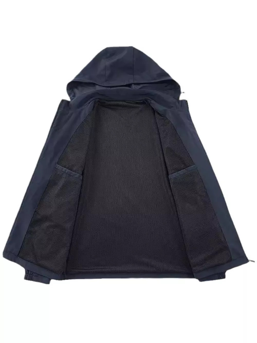 Men's Plus Size Zip Up Long Sleeve Hooded Jacket, image 4