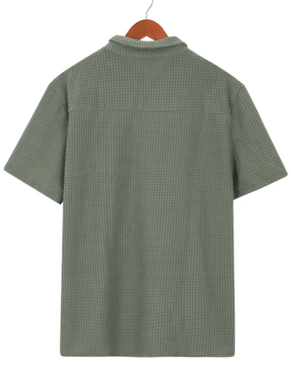 Men's Full Size Button Detail Short Sleeve Polo Plus Size, image 8