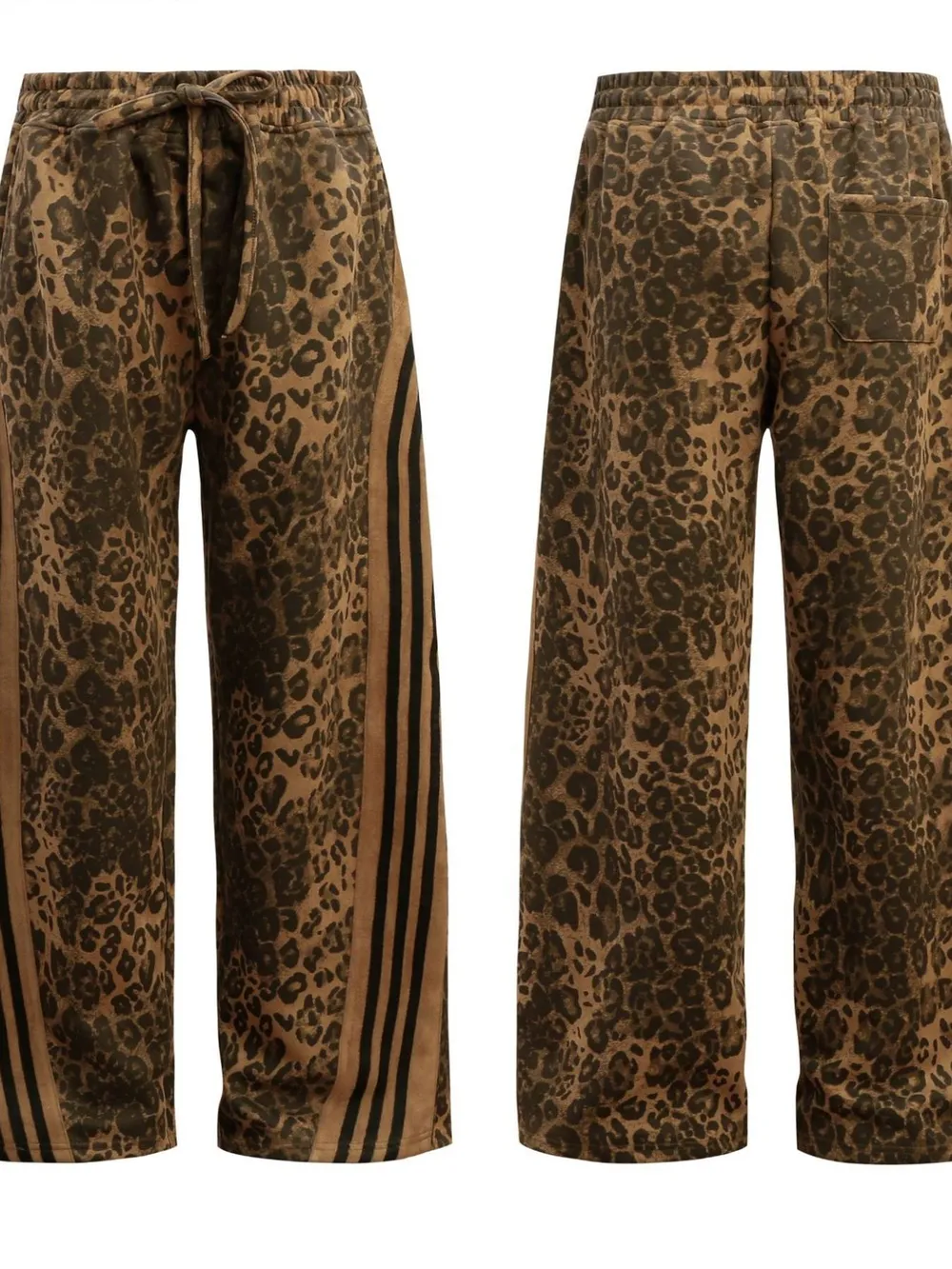 Men's Leopard Print Stripe Pants, image 3