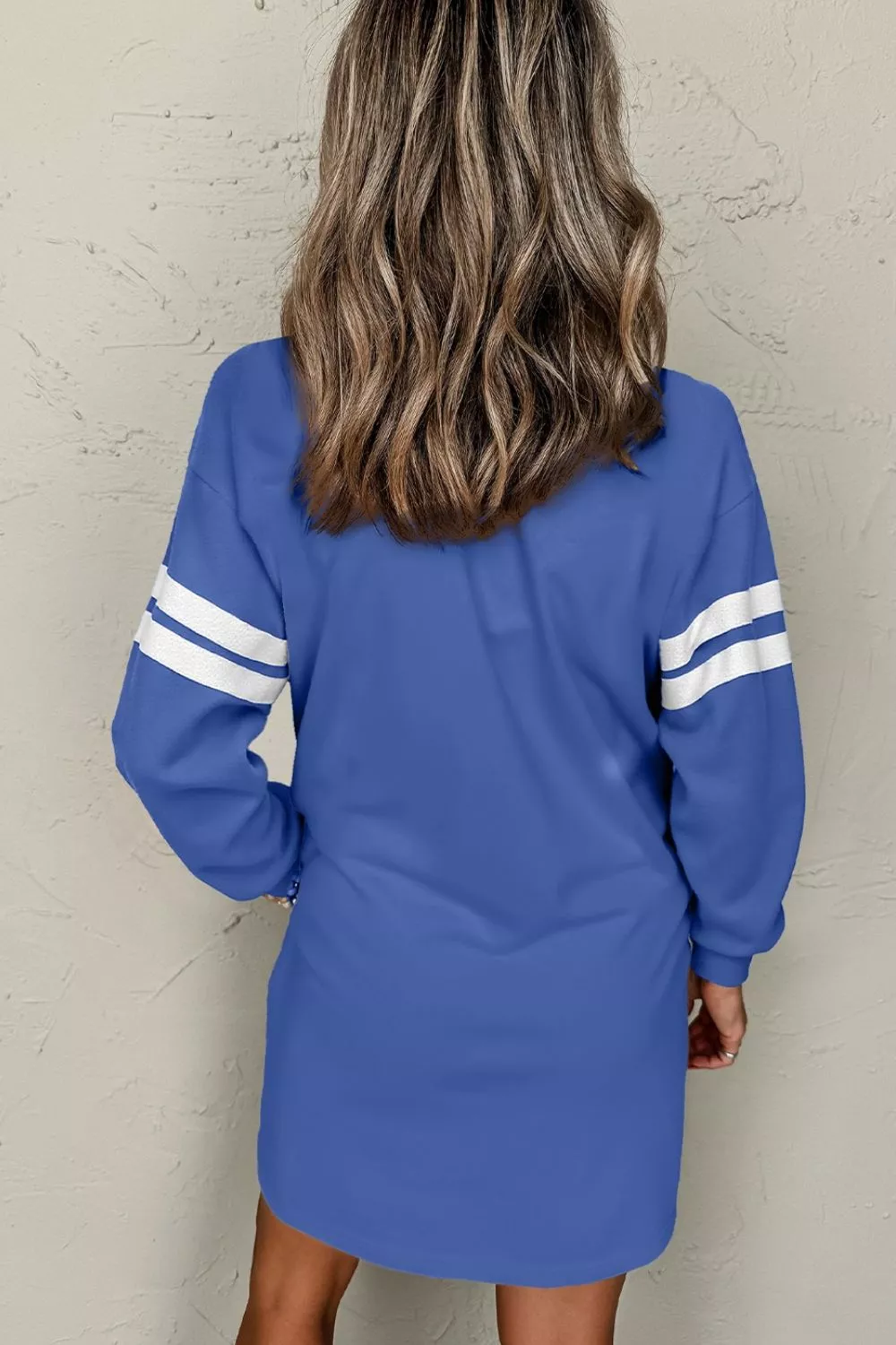 Stripe Long Sleeve Casual Sweatshirt Dress, image 5