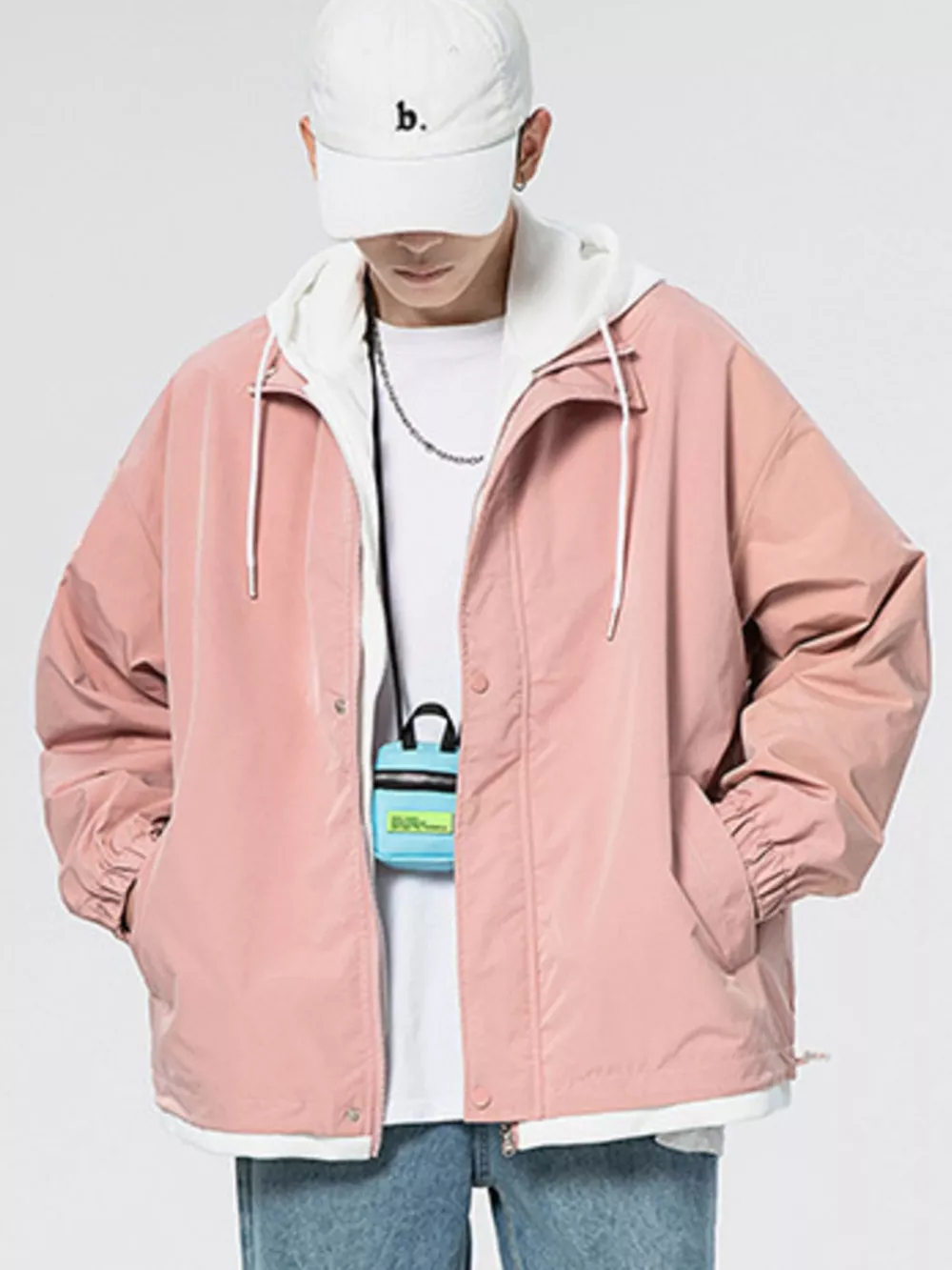 Men's Plus Size Casual Lightweight Windbreaker Jacket, image 8