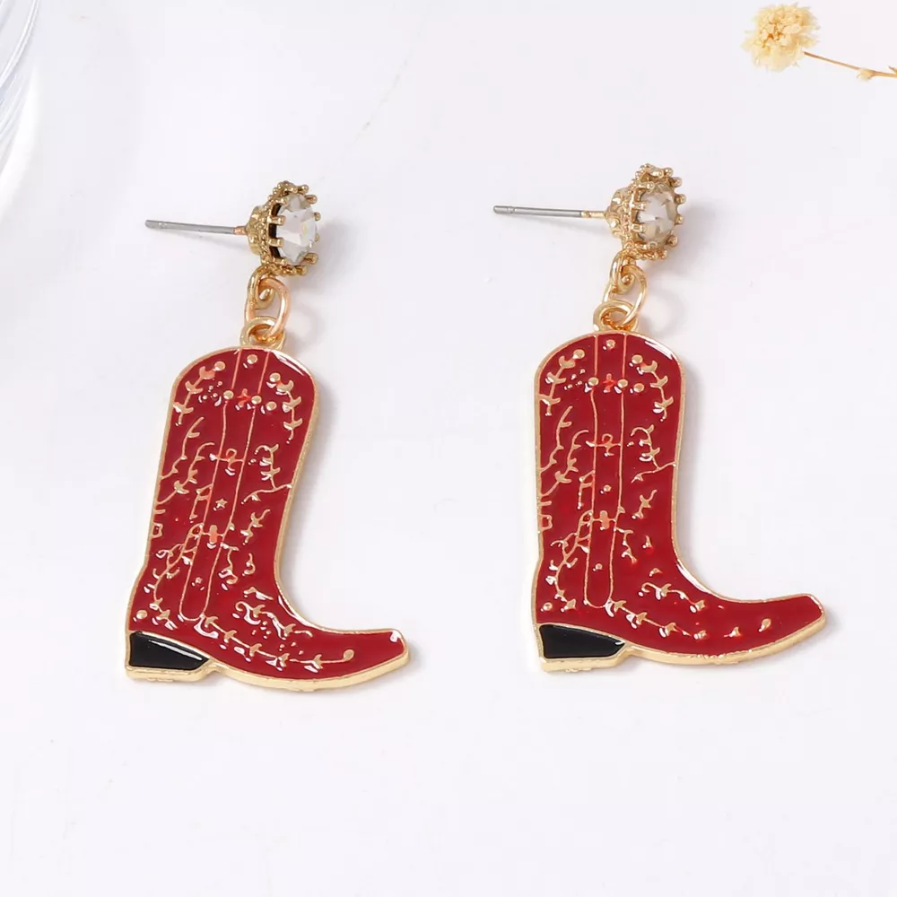 Cowboy Boot Dangle Earrings, image 5