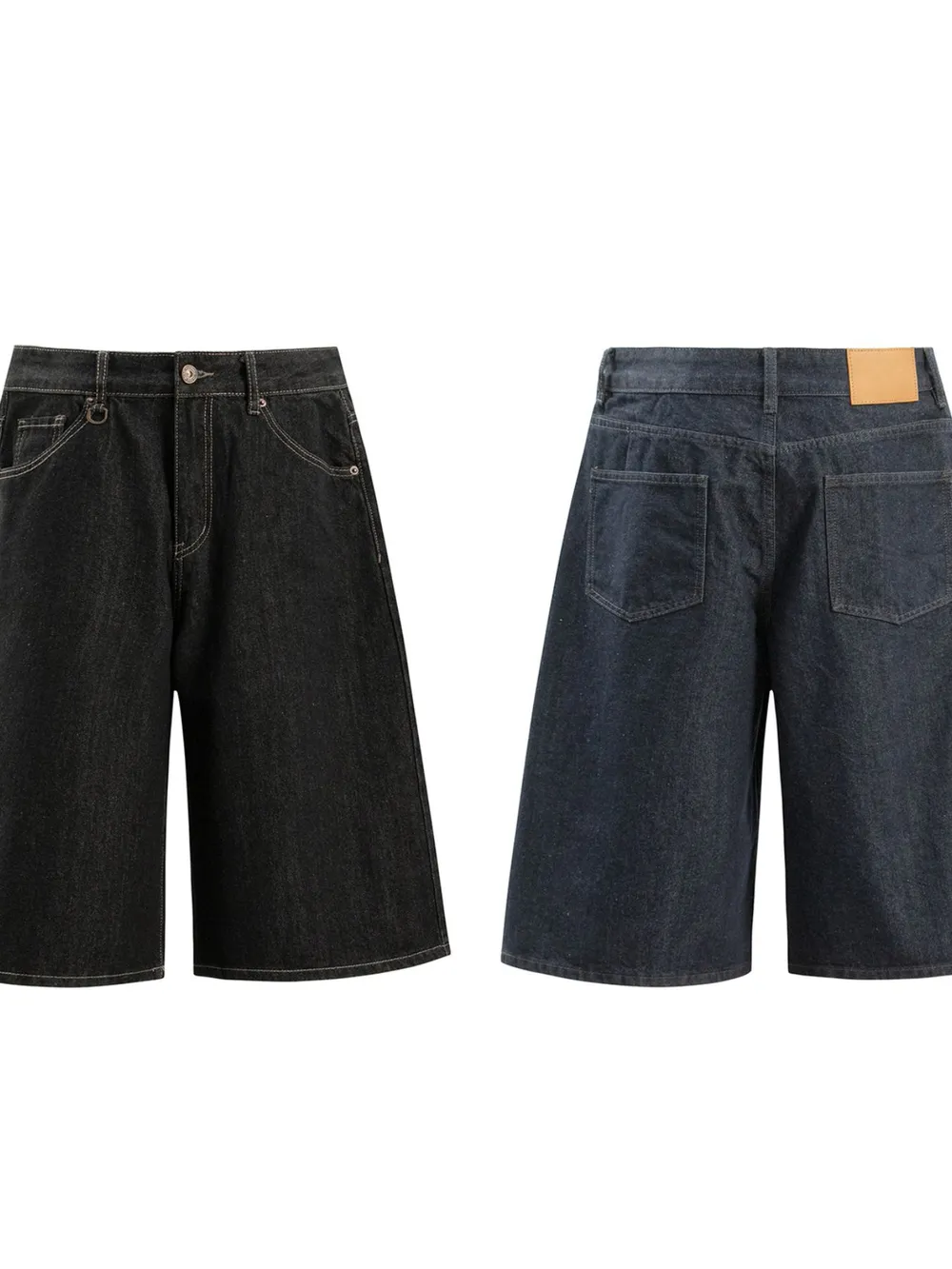 Men's Pocketed Loose Fit Denim Shorts, image 3