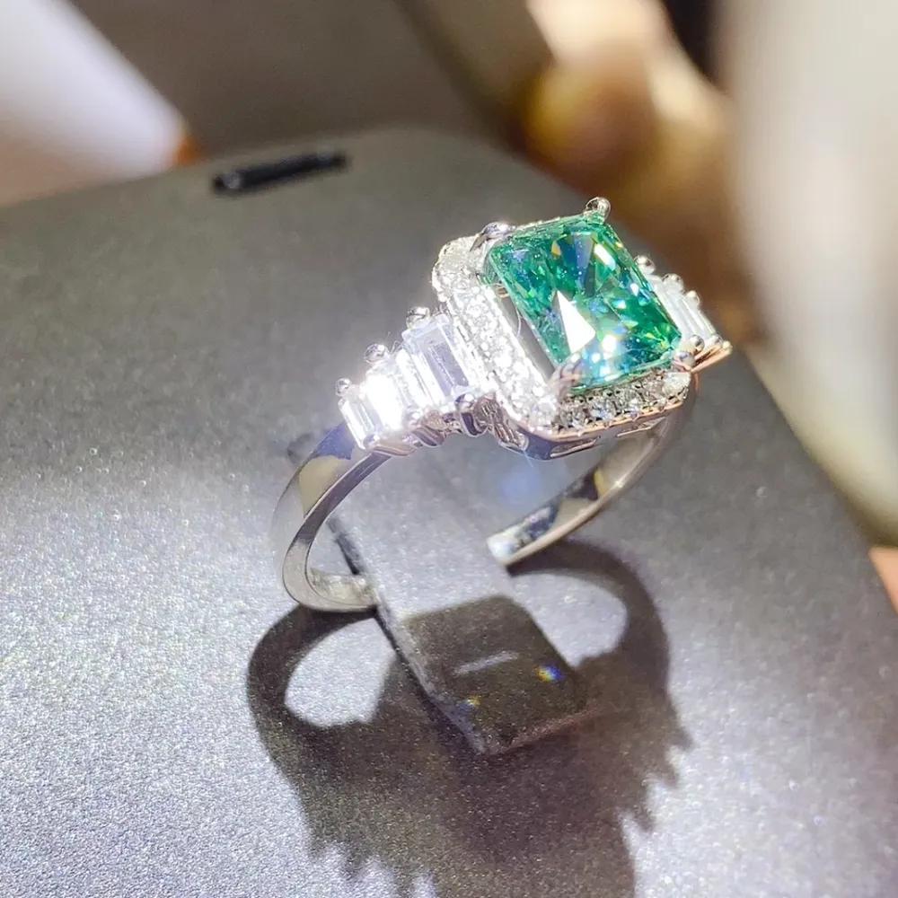 2 Carat Moissanite 925 Sterling Silver Ring, image 3