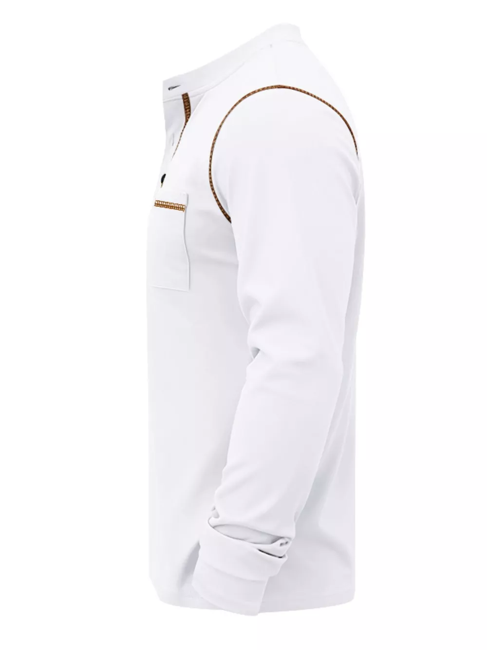Men's Full Size Casual Long Sleeve Henley T-Shirt with Pocket Plus Size, image 6