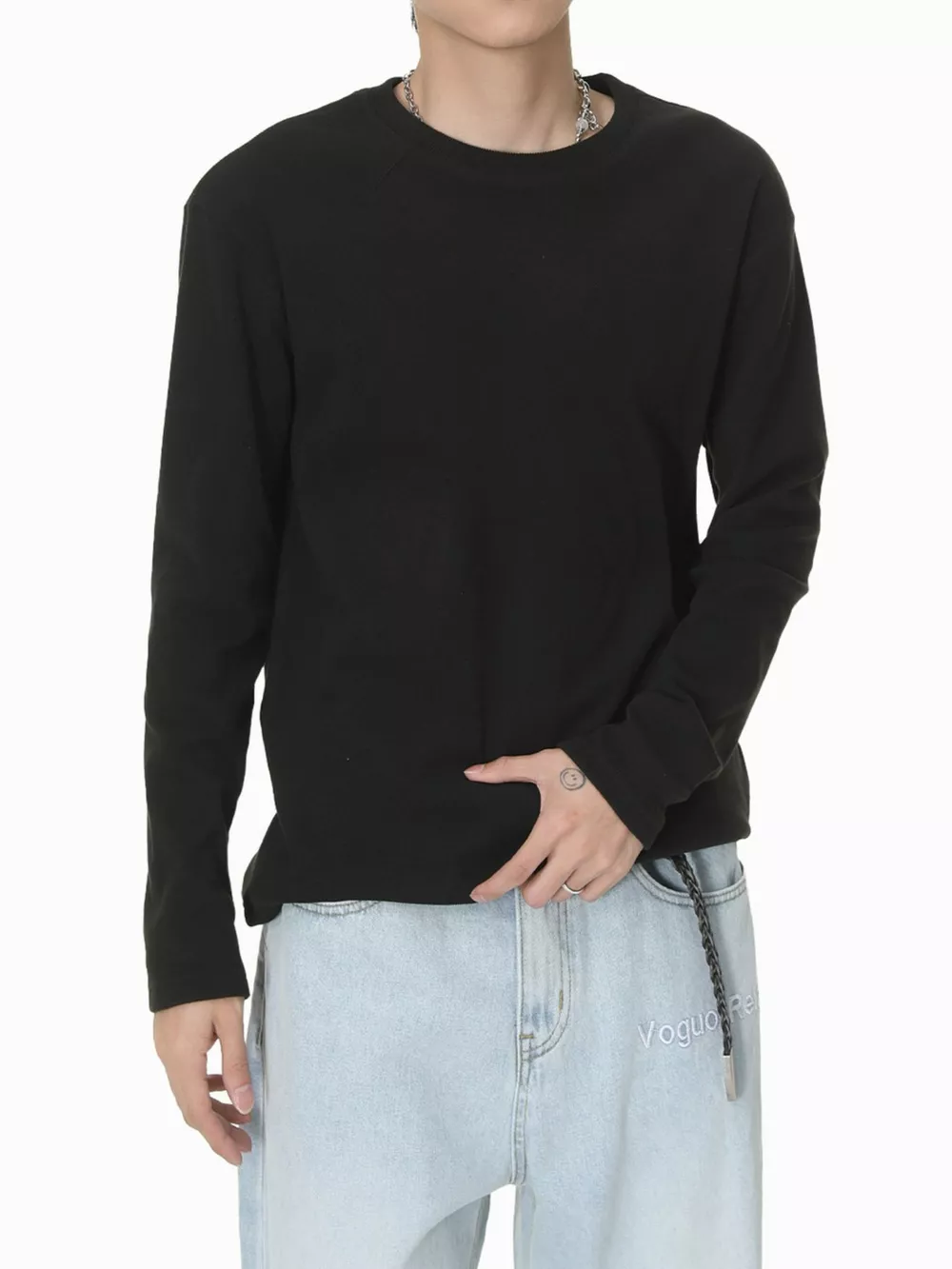 Men's Long-Sleeve Crew Neck T-Shirt, image 8