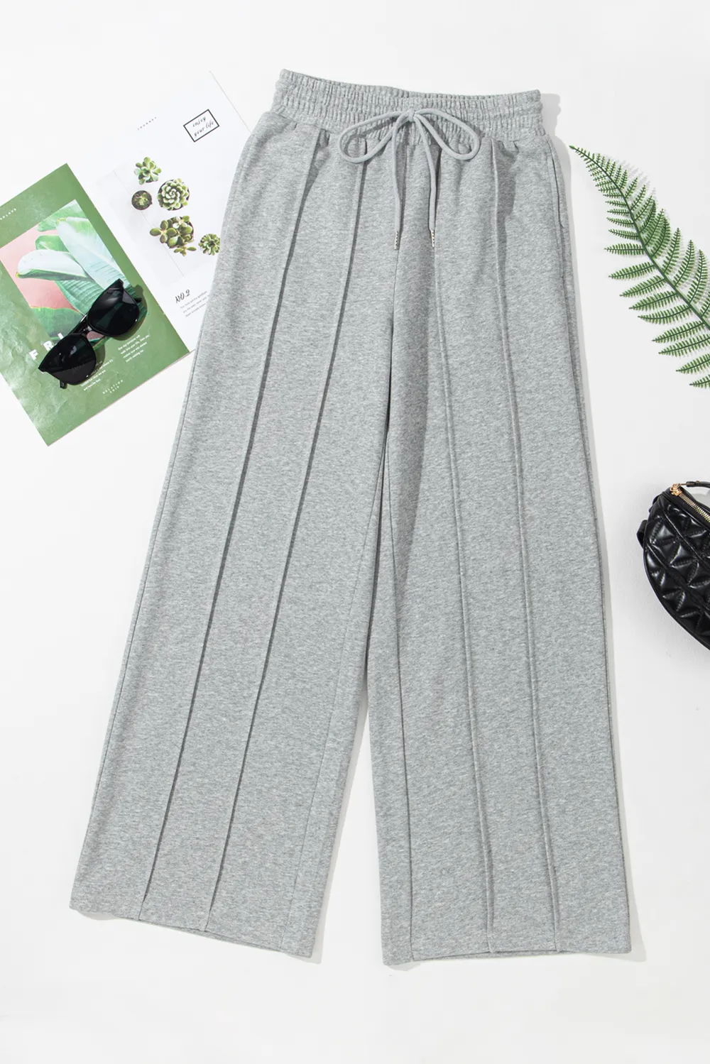 Drawstring Wide Leg Active Pants, image 8