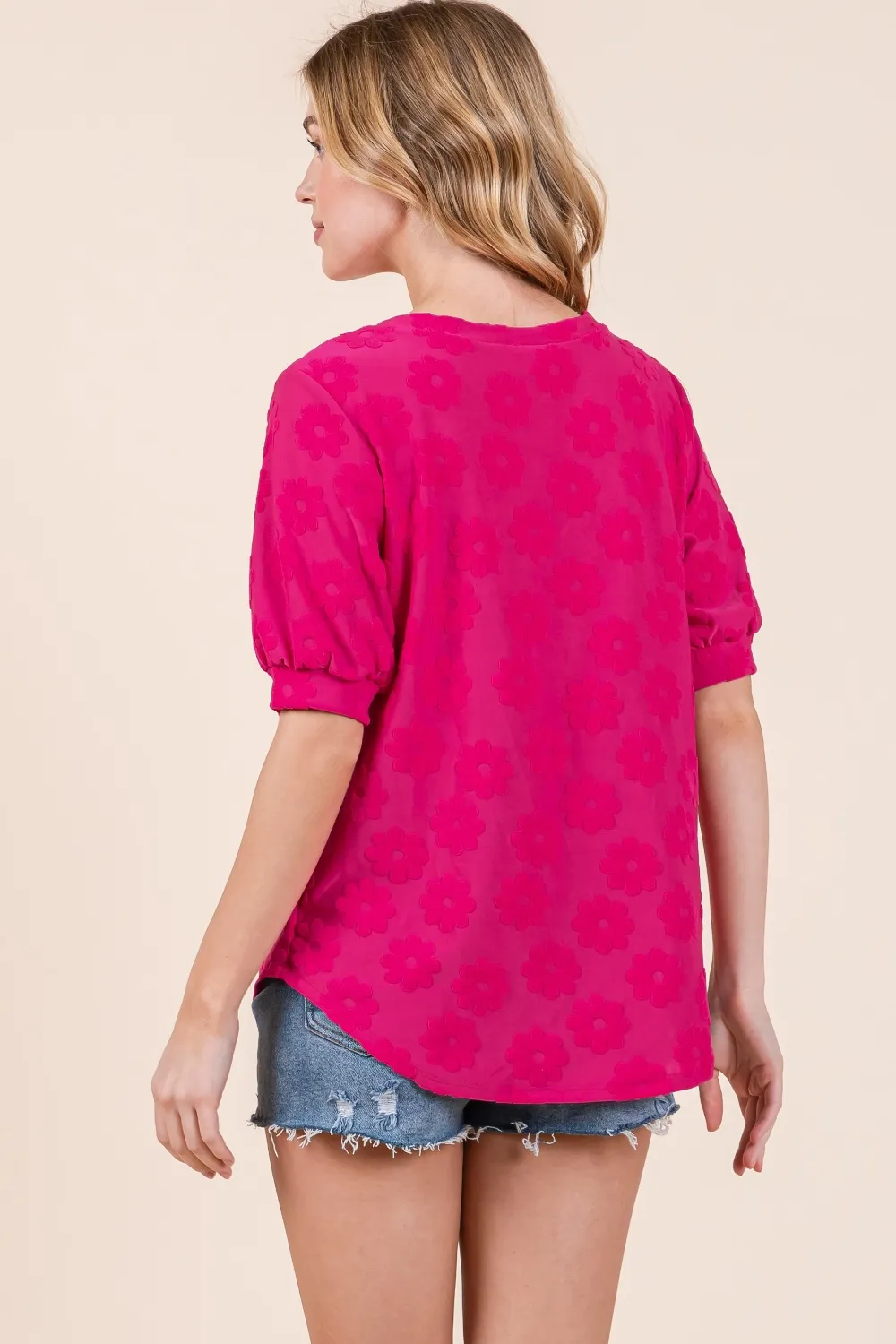 Textured Floral Pattern Top, image 2
