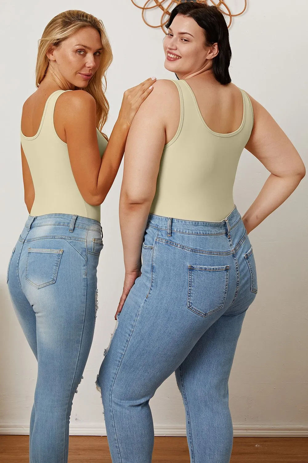 Full Size Square Neck Sleeveless Bodysuit, image 15