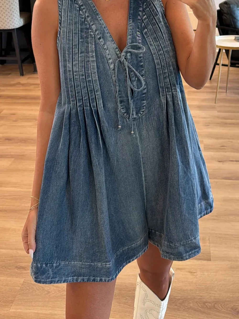 Tied Romper with Pockets, image 13