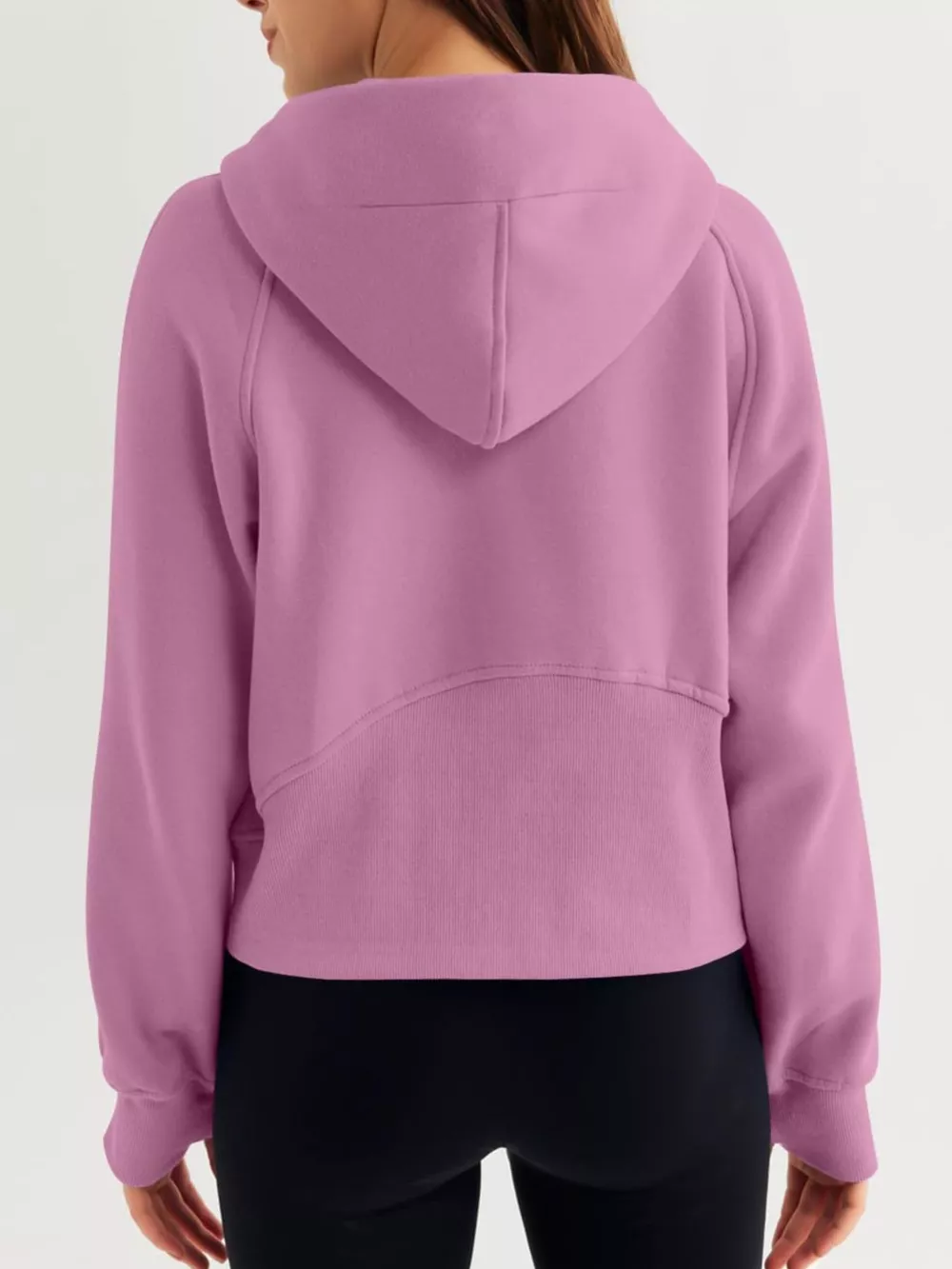 Half Zip Raglan Sleeve Hoodie, image 4