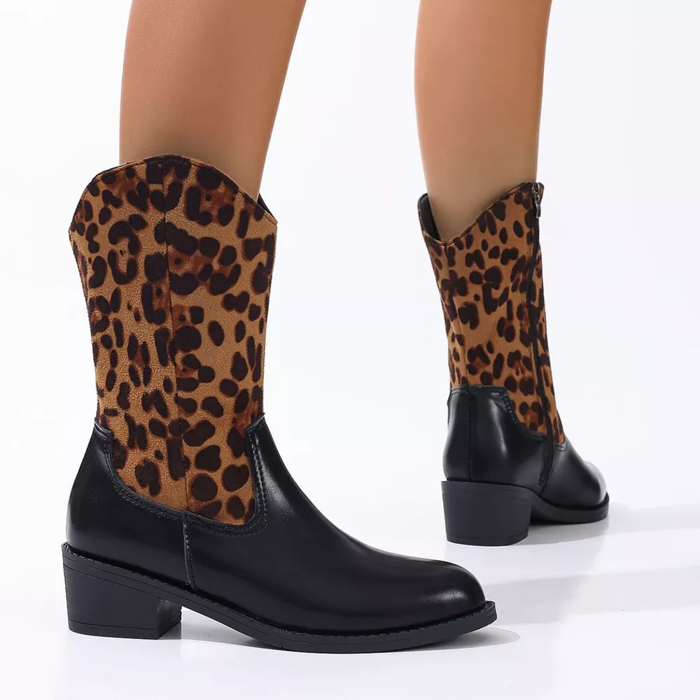 Point Toe Block Heels Boots, image 7