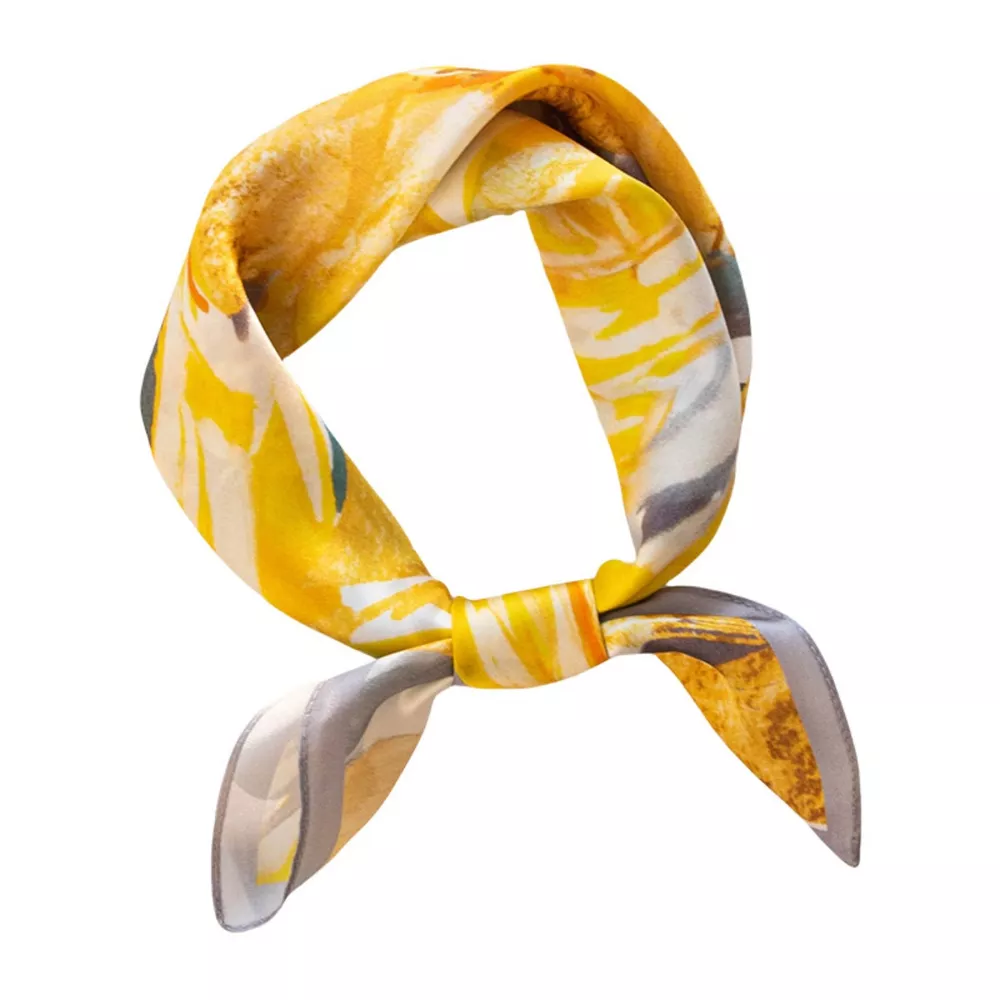 Floral Print Silk Square Scarf, image 5