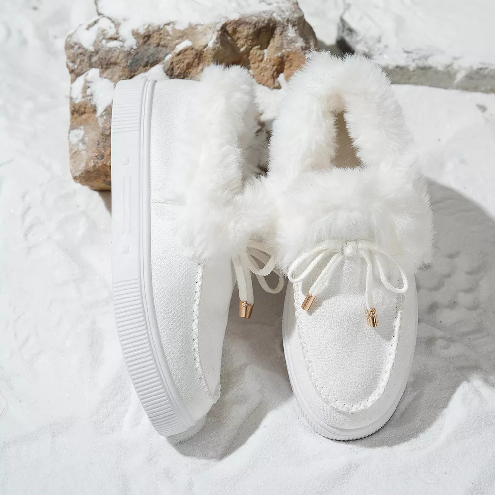 Fuzzy Round Toe Slip-Ons, image 8
