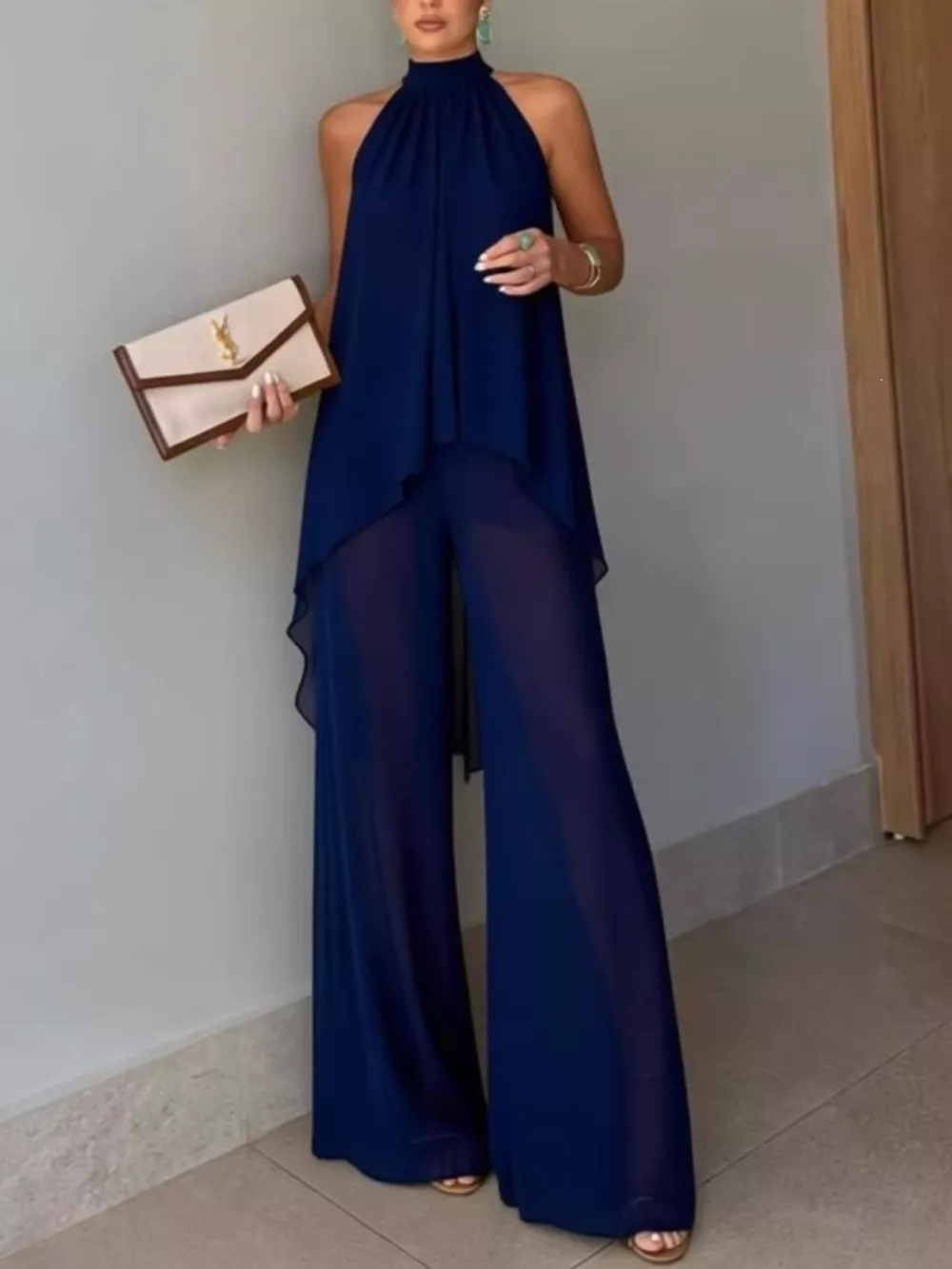 Full Size High-Low Sleeveless Top and Wide-Leg Pants Two-Piece Set Plus Size, image 16