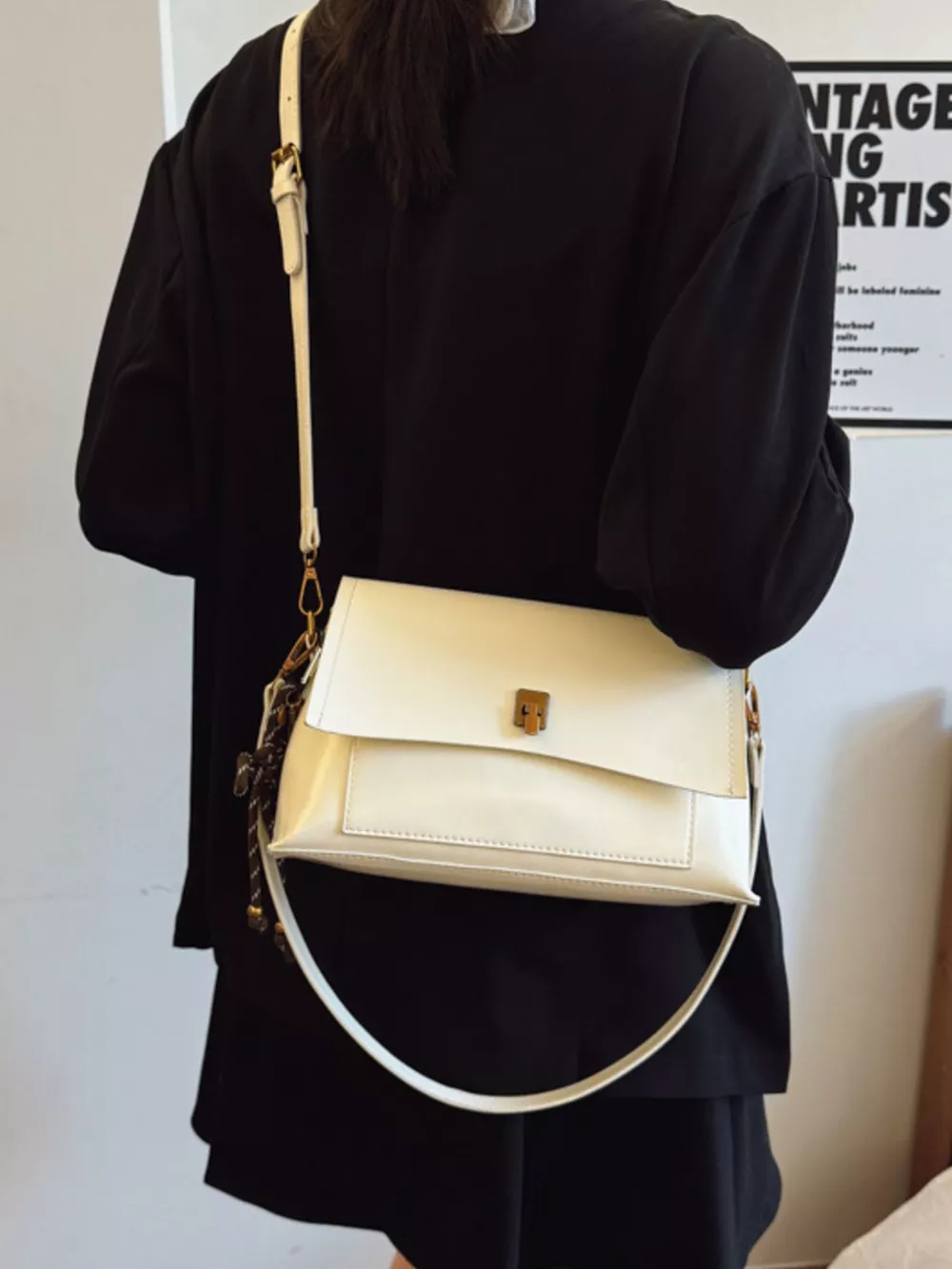 Leather Flap Shoulder Bag, image 5