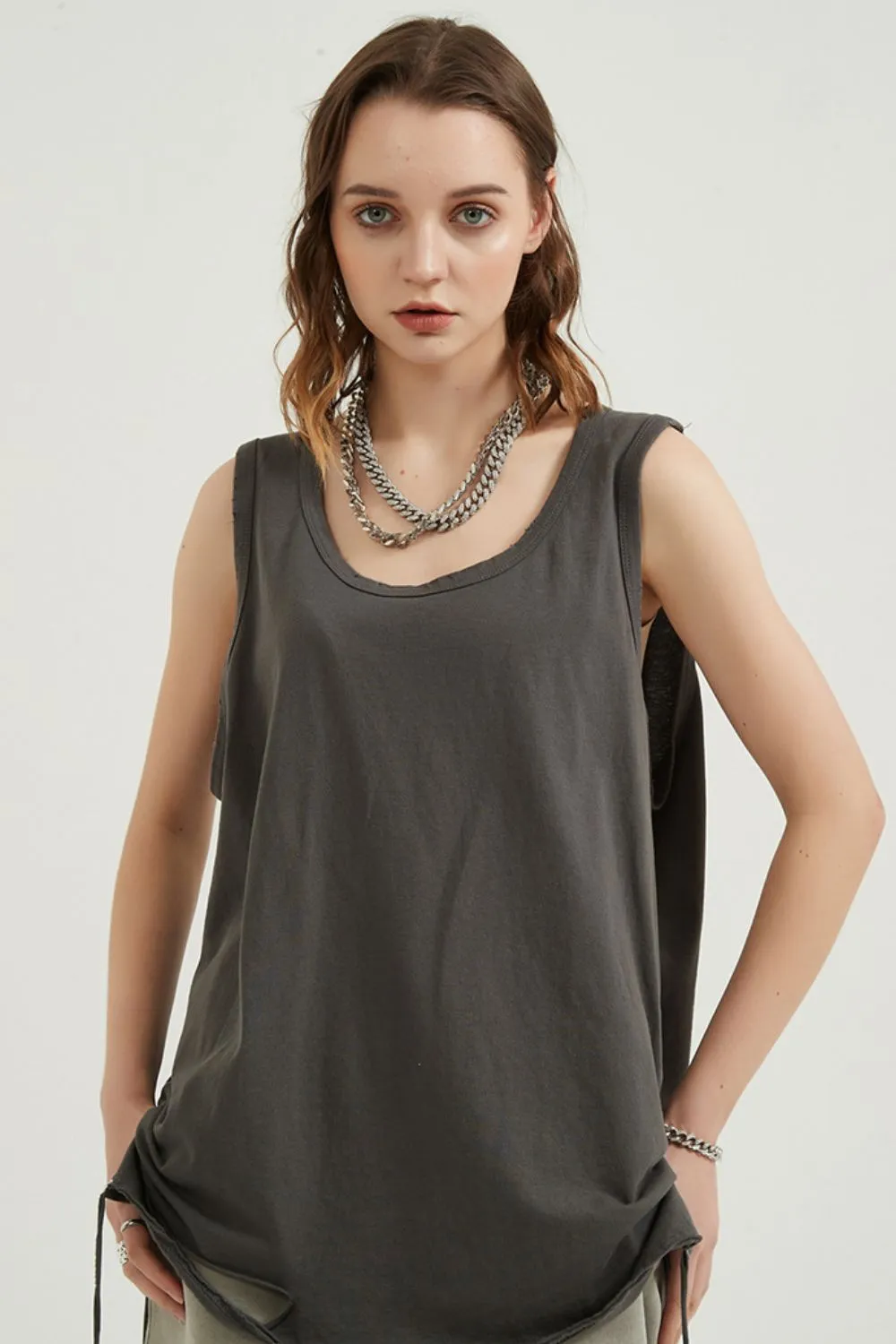 Men's Round Neck Wide Strap Tank, image 11