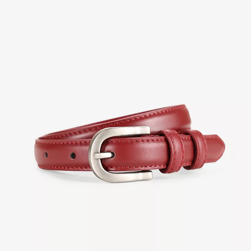 Classic Leather Skinny Belt, image 3