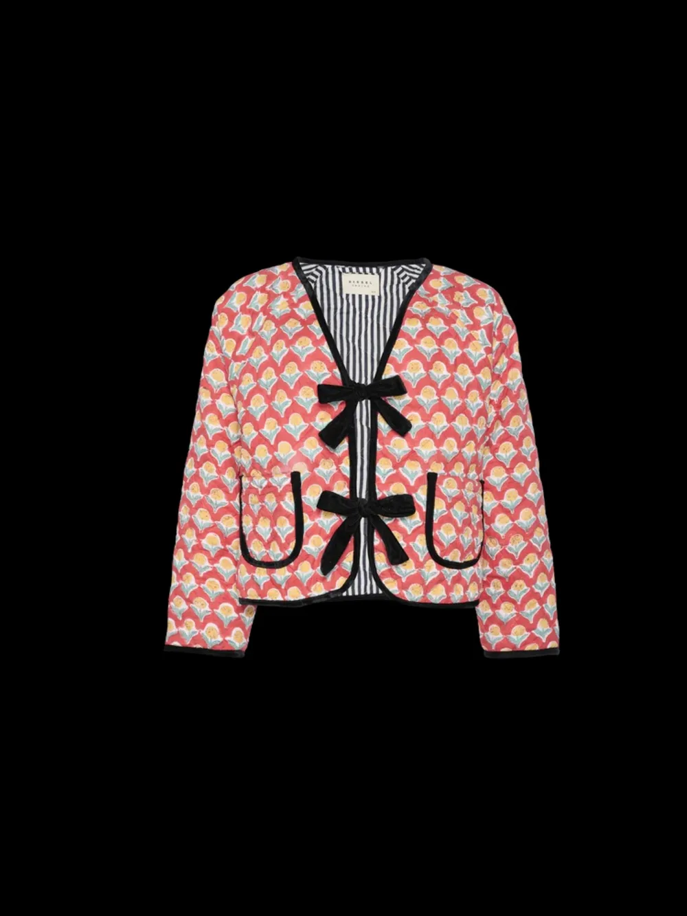 Tied Printed Long Sleeve Jacket, image 6