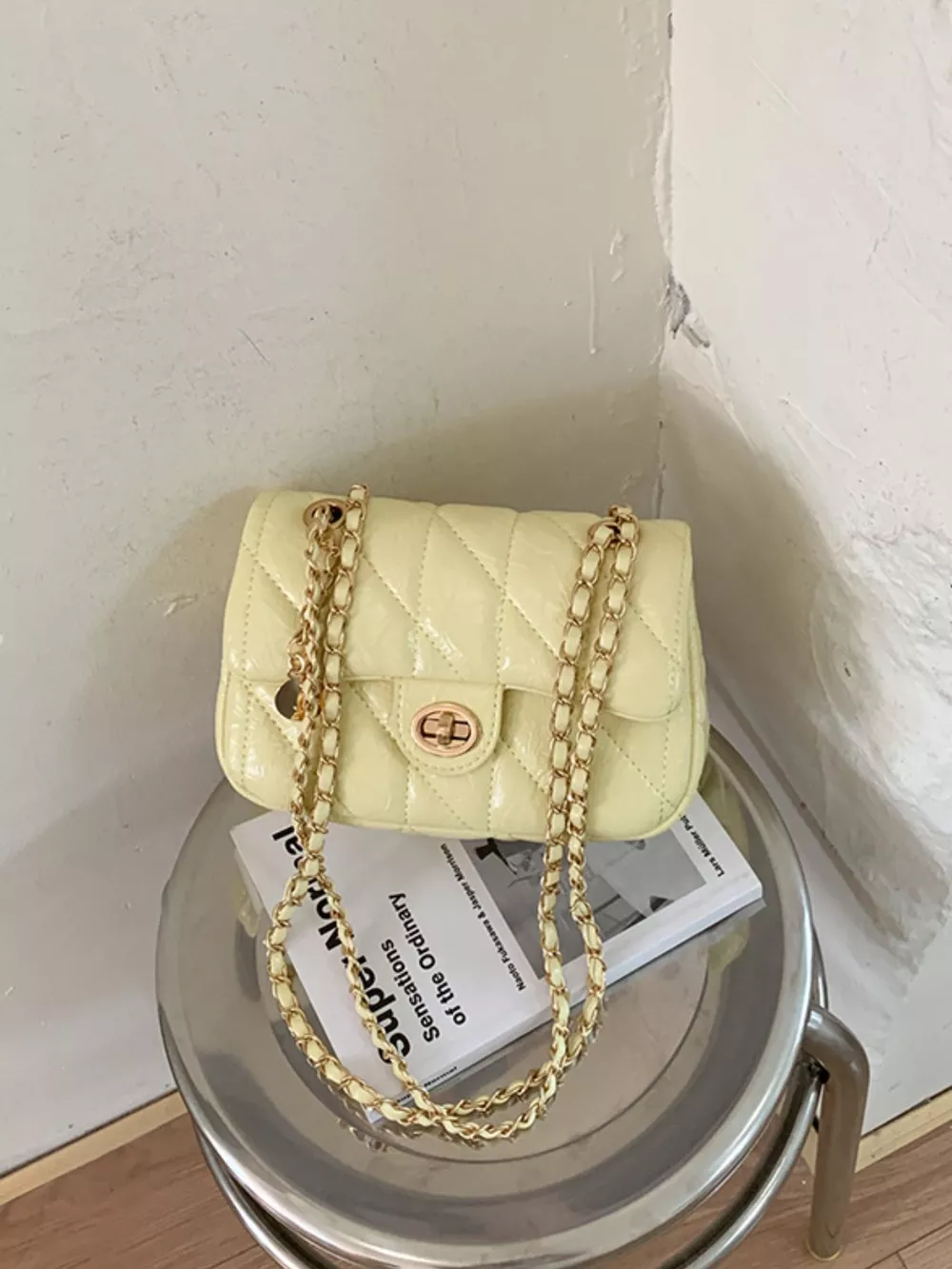 Quilted Chain Crossbody Bag, image 2