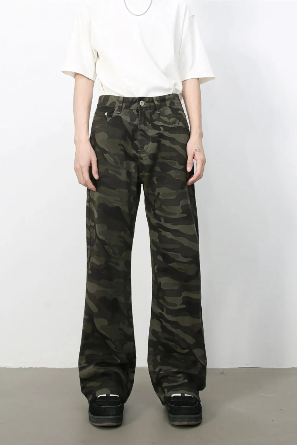 Men's Camouflage Jeans with Pockets