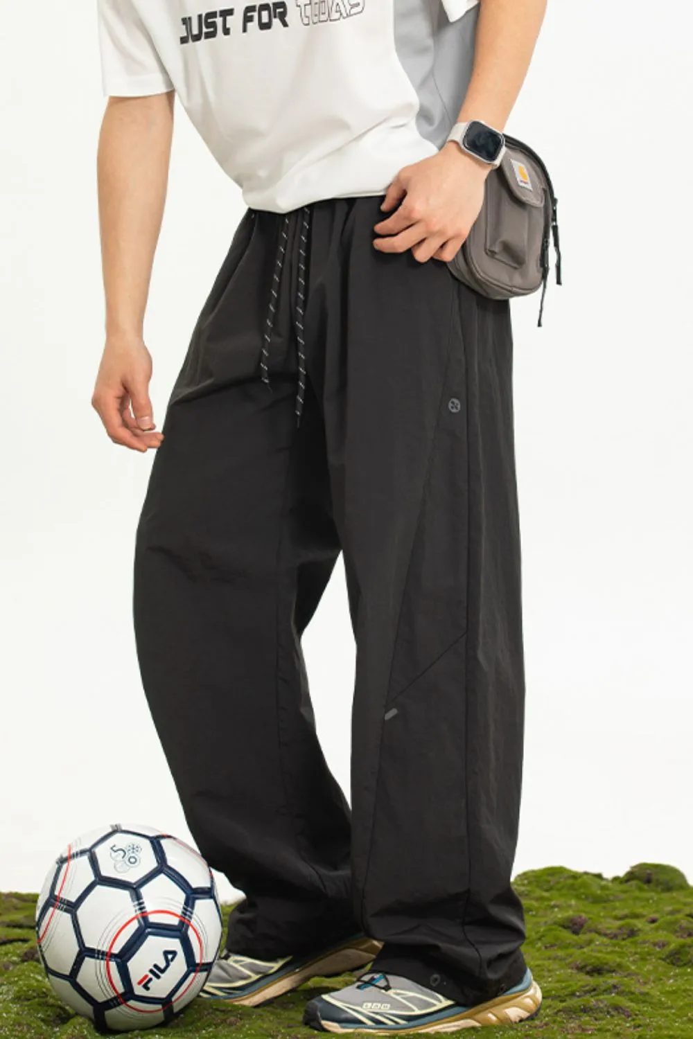Men's Plus Size Drawstring Loose Fit Pants