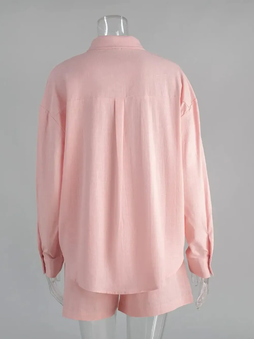 Button Up Long Sleeve Shirt and Shorts Set, image 14